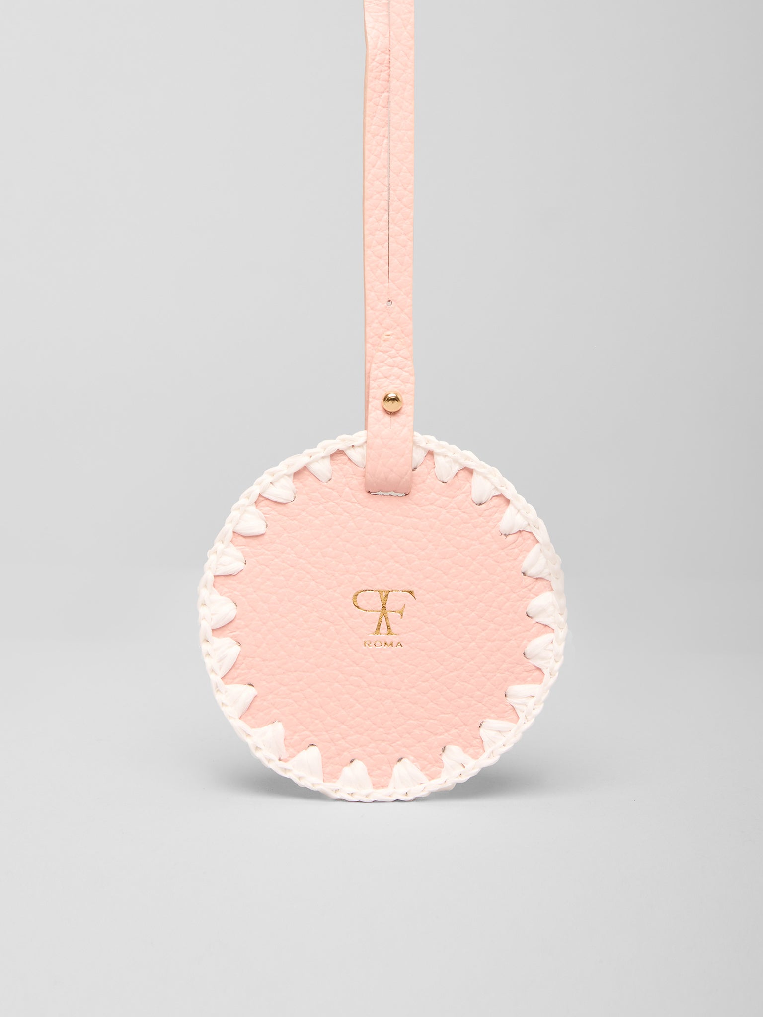 Charm for Bags Mirror White / Pink