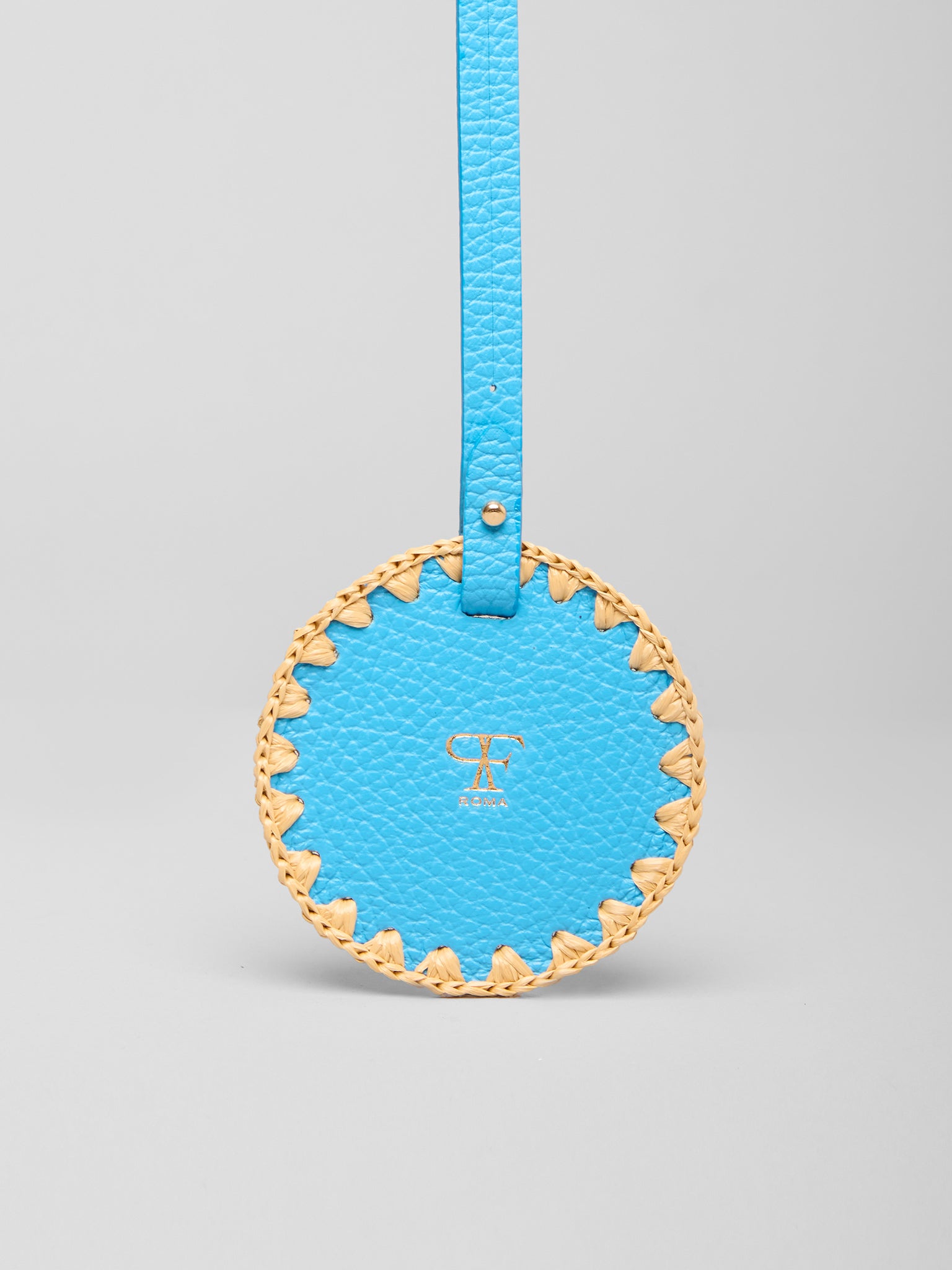 Charm for Bags Mirror Straw / Turquoise